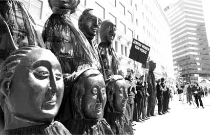 Women in Black at the Oakland anti-war demonstration.