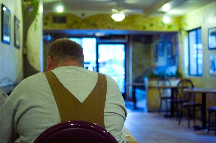 This morning at breakfast.