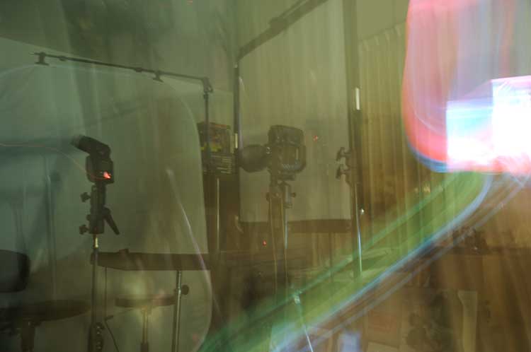 Shooting pictures with little strobes.