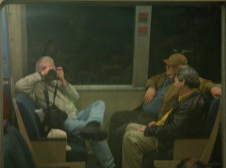 On BART, under the bay, headed toward Oakland