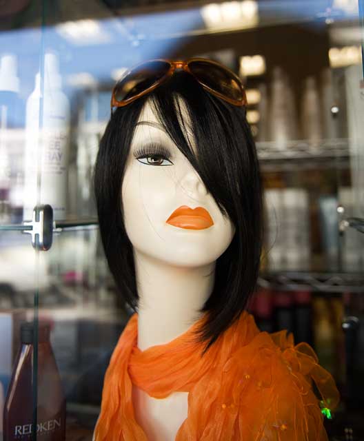 A store window near the Grand Lake theater in Oakland.