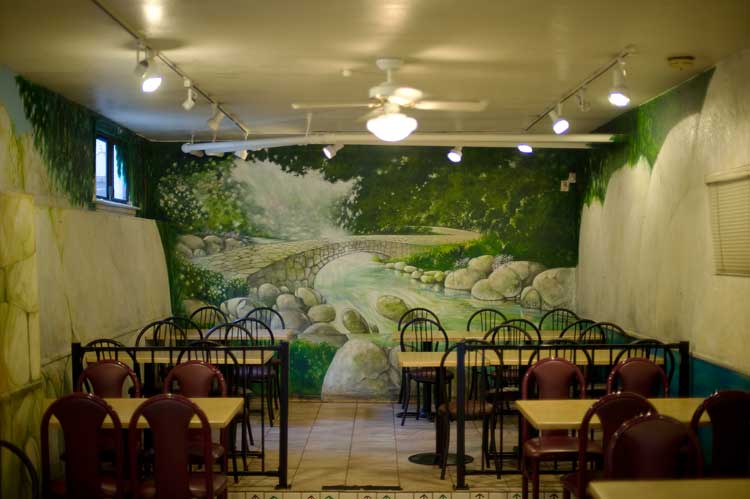 My breakfast caf&eacute; at seven this morning.